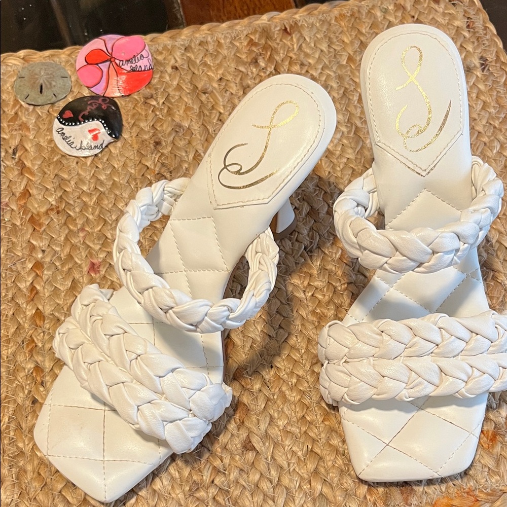 Sam Edelman White Braided Sandals Meghan